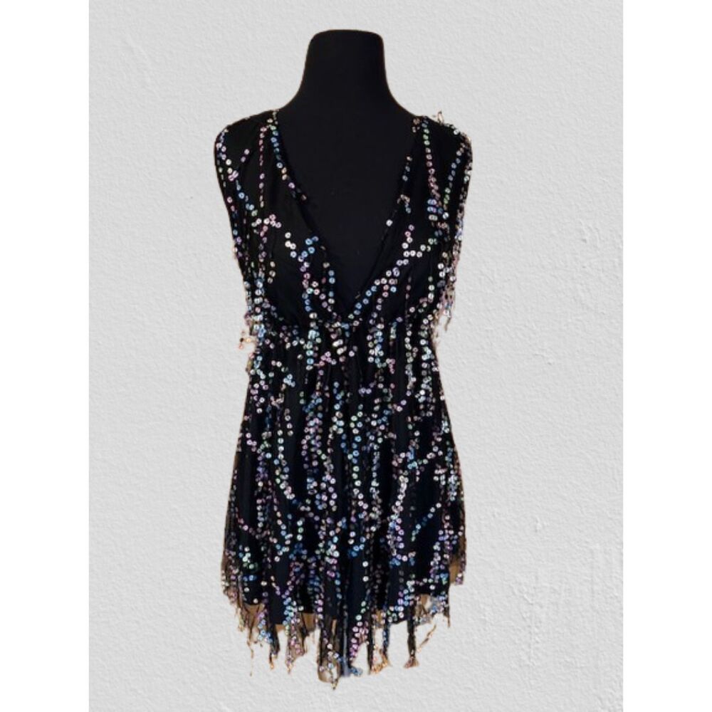Sequin Cocktail Mini Dress  4228  Small  NWT Boutique